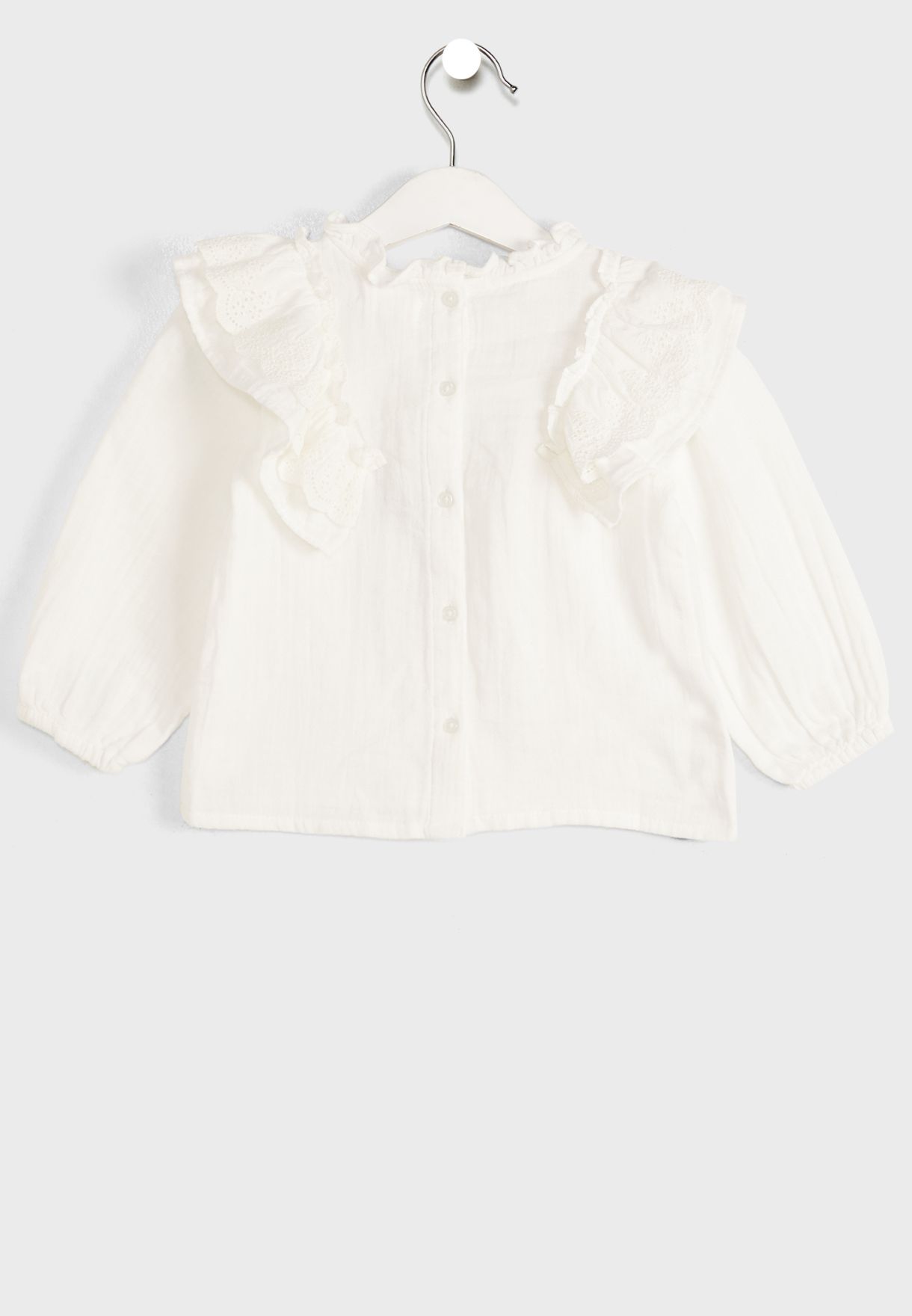 Infant Frills Embroidered Top
