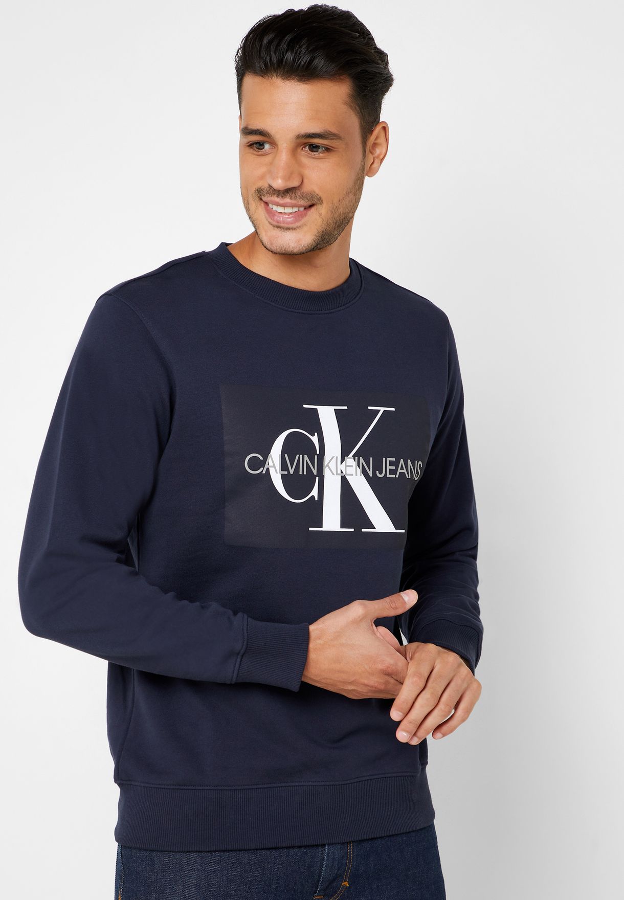 Calvin Klein Men's Logo Sweatshirt Top Sellers, 53% OFF | www 