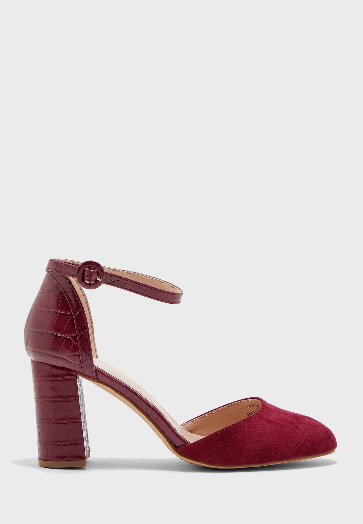burgundy wide fit heels
