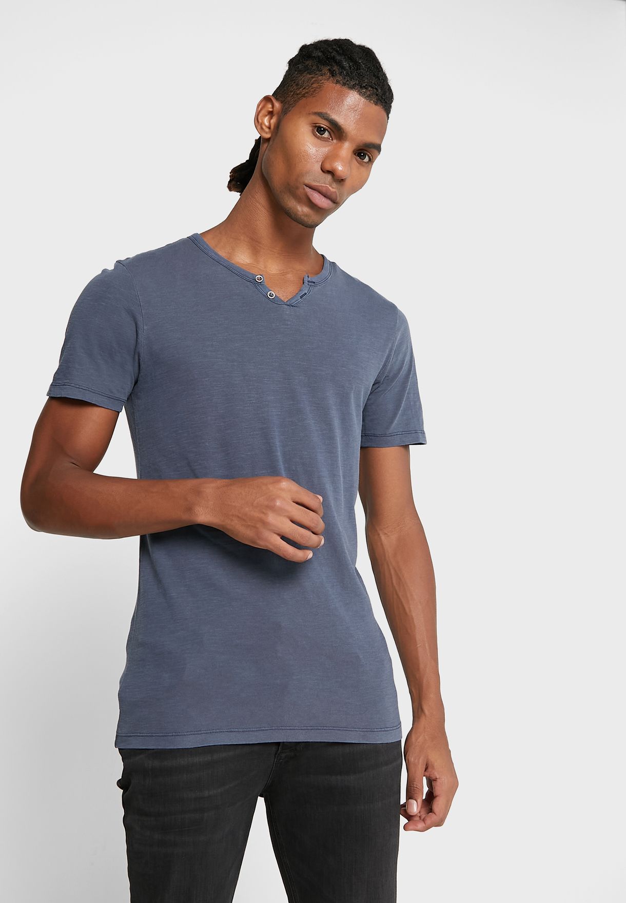Essential Split Neck T-Shirt