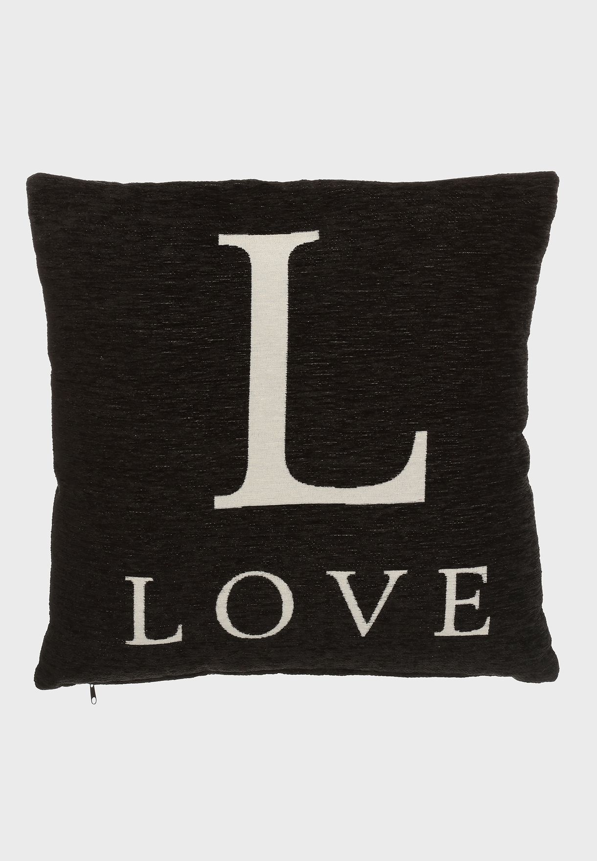 Love Prefilled Chenille Jacquard Cushion 45x45cm