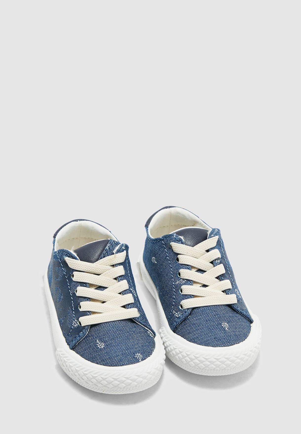 Buy Guess Blue Kids Printed Denim Sneaker For Kids In Mena Worldwide Ft6cirfab12