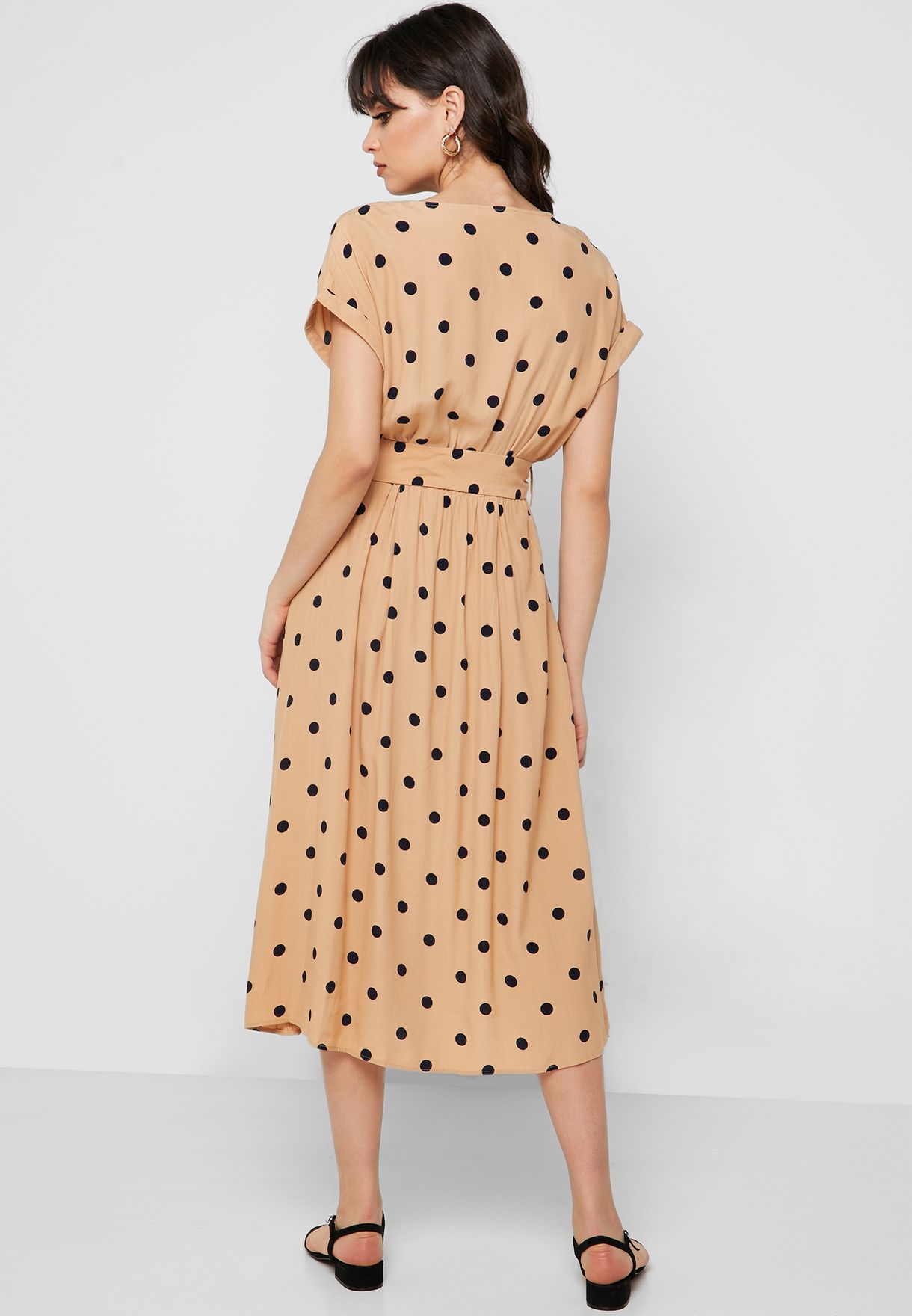 Buy Mango prints Polka Dot Belted Dress for Women in MENA, Worldwide