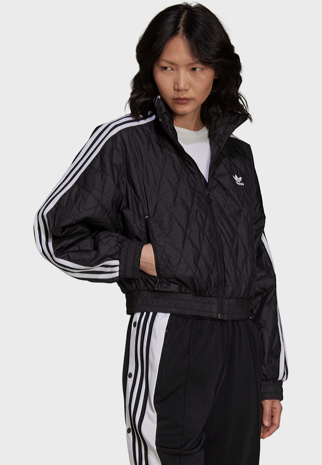 Buy adidas Originals black 3 Stripe Track Jacket for Women in Riyadh ...