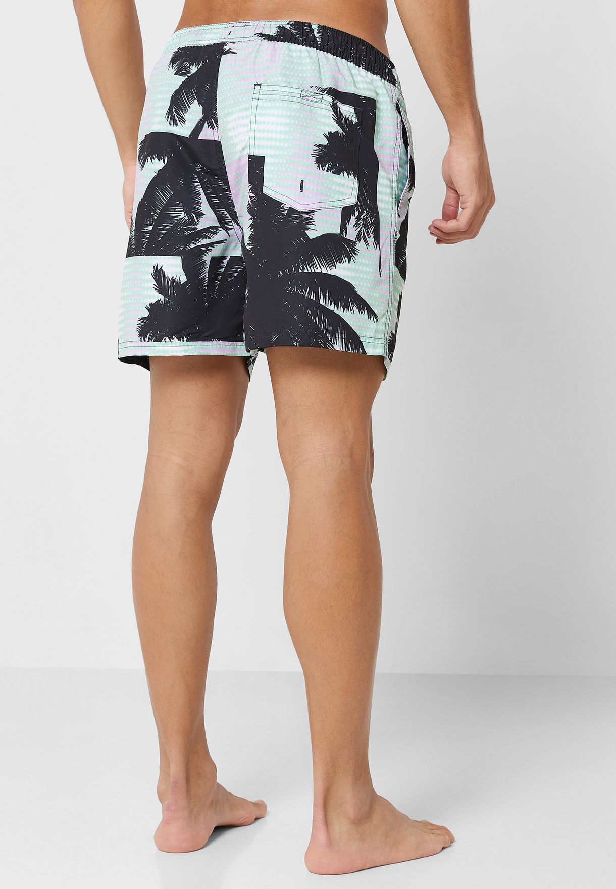 Printed Drawstring Shorts