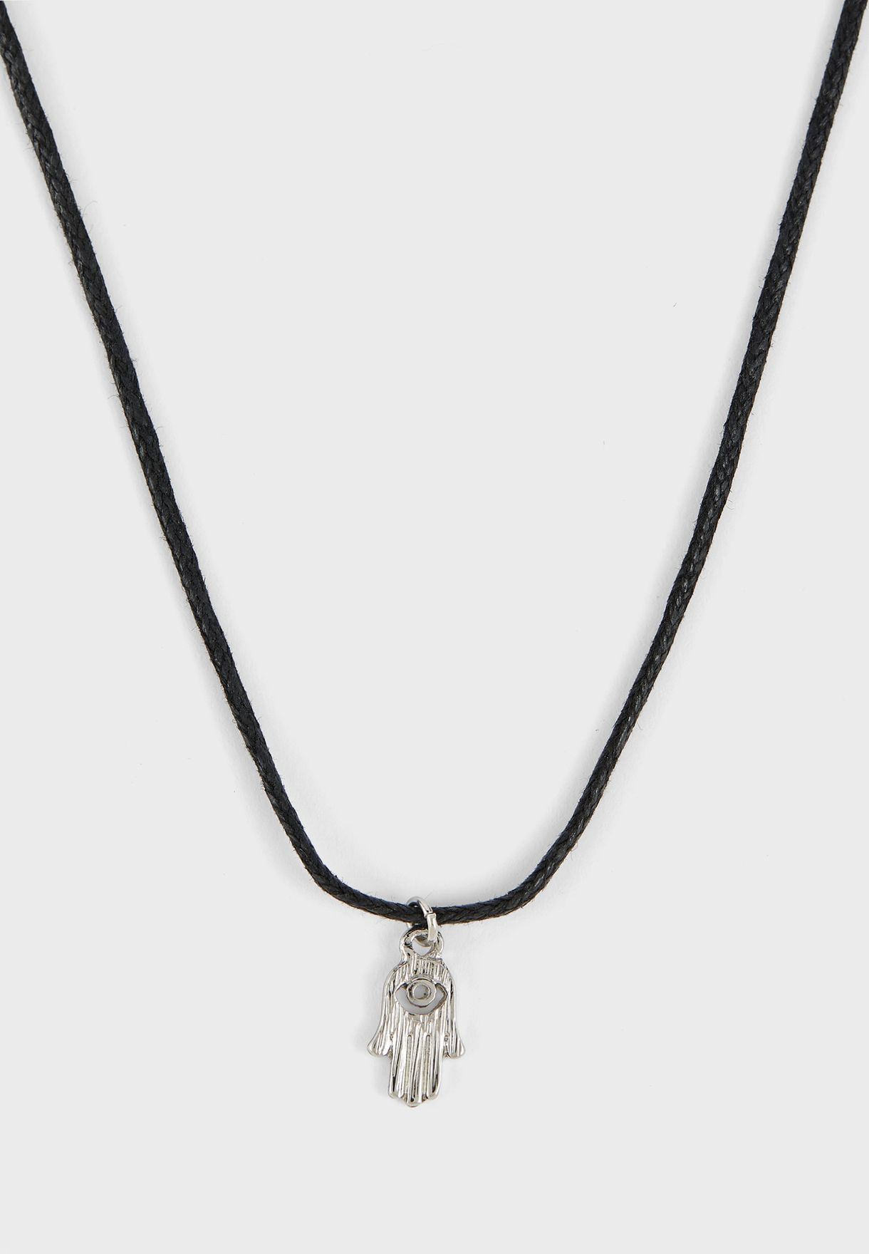 Hamsa Pendant Cord Necklace
