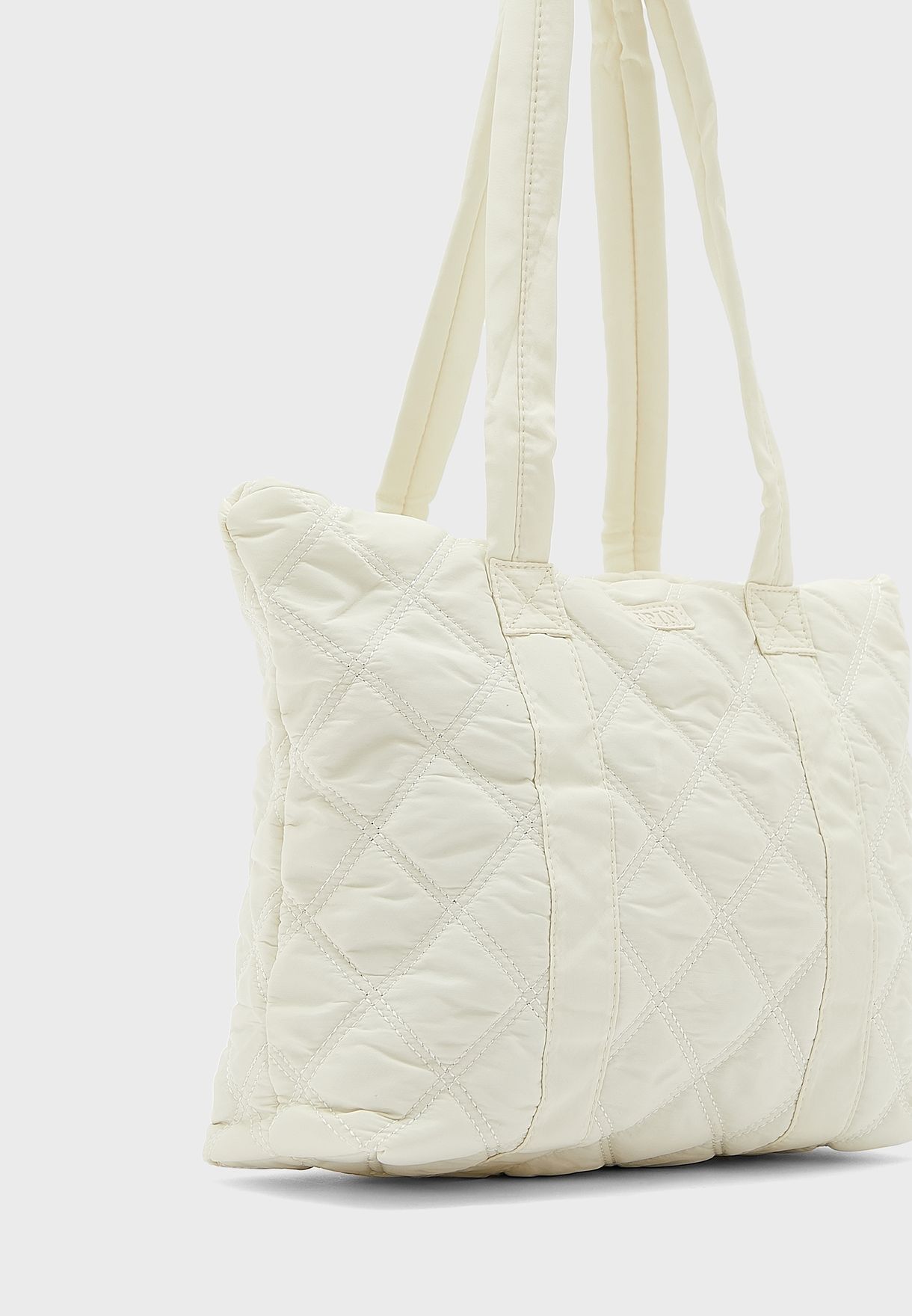 Quilted Nylon Tote Bag 