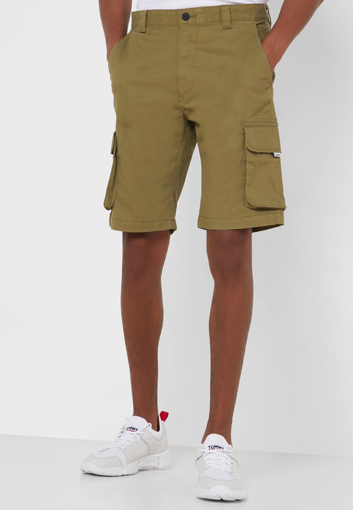 tommy jeans washed cargo shorts