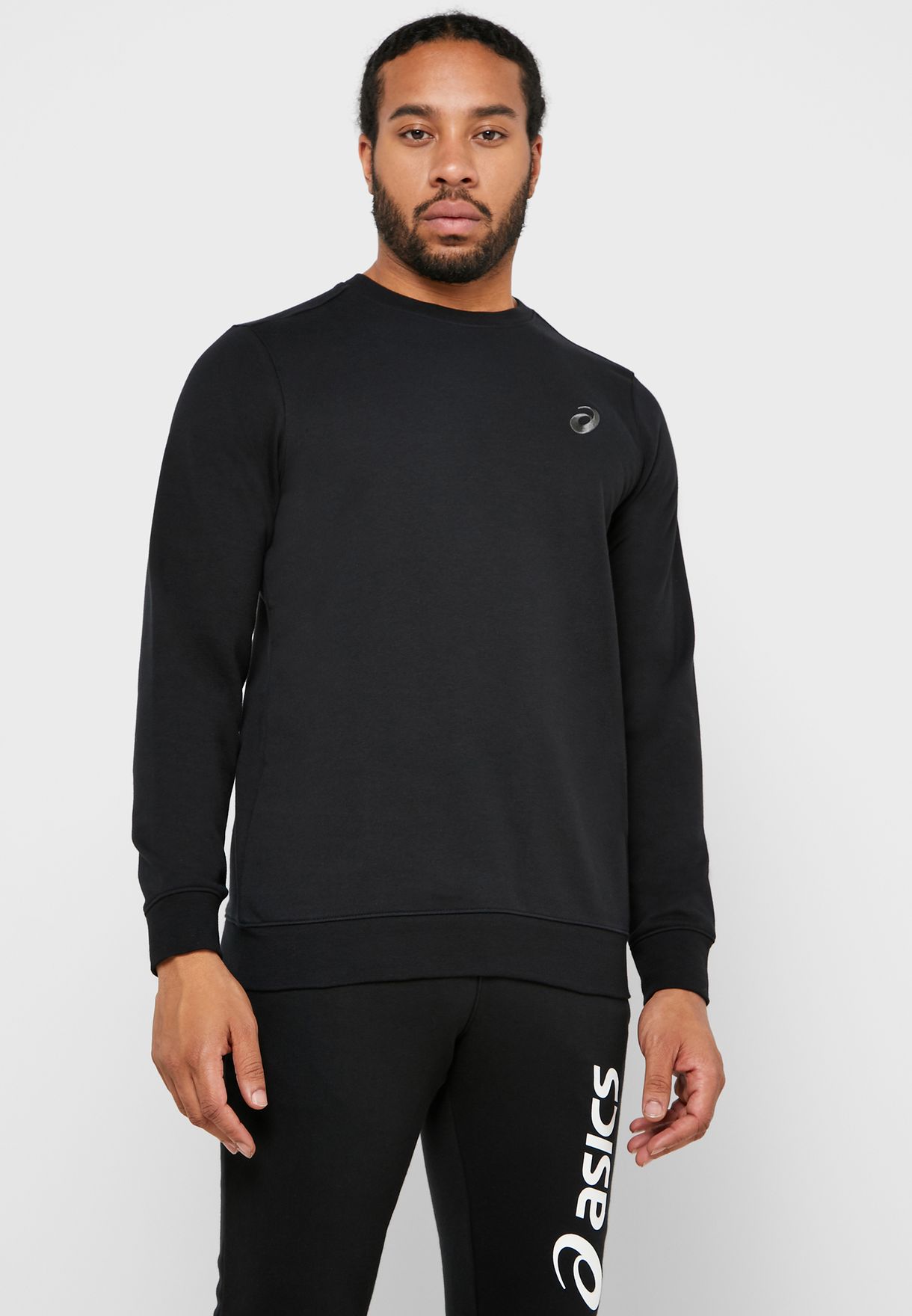 Buy Asics black Logo Sweatshirt for Men 