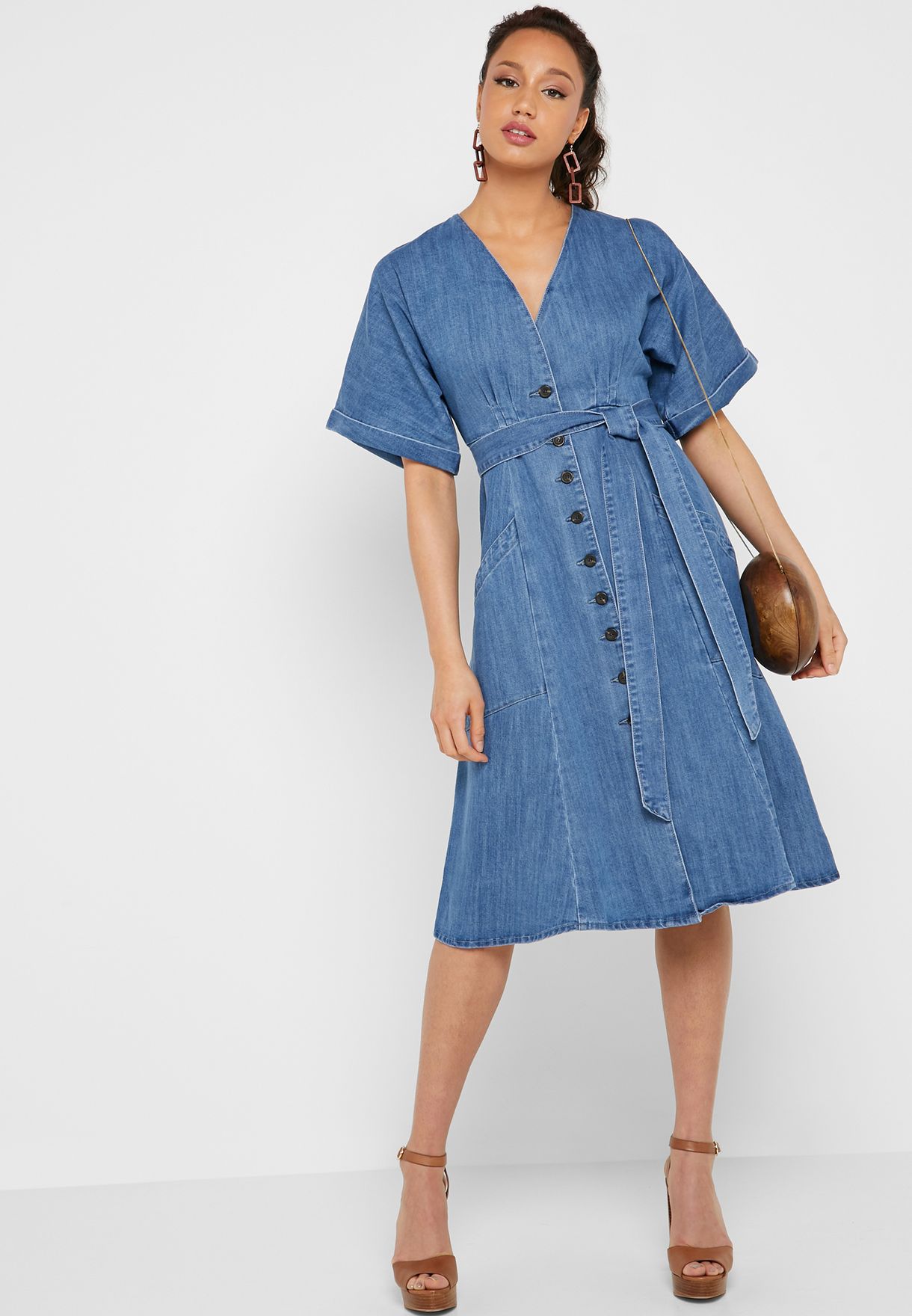 lost ink denim dress