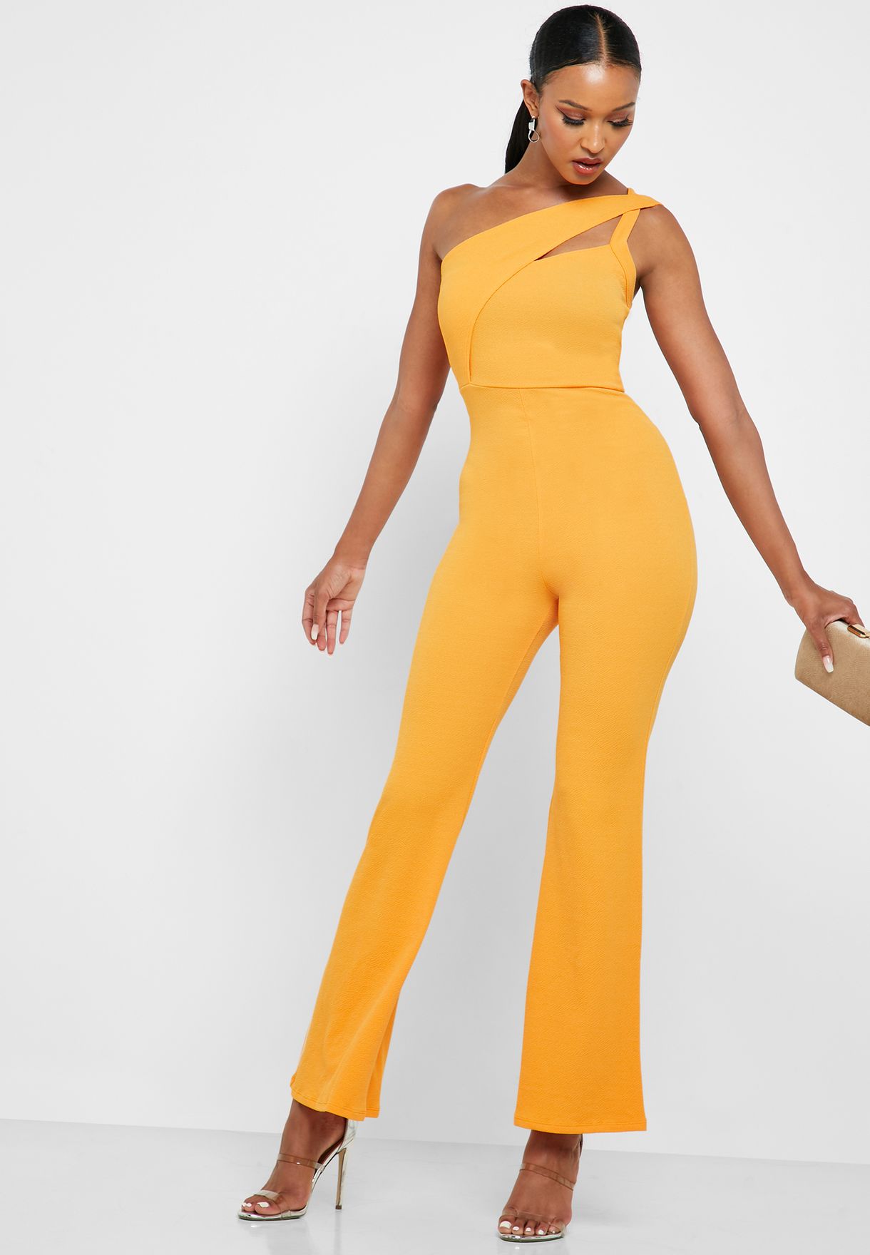 missguided flared jumpsuit