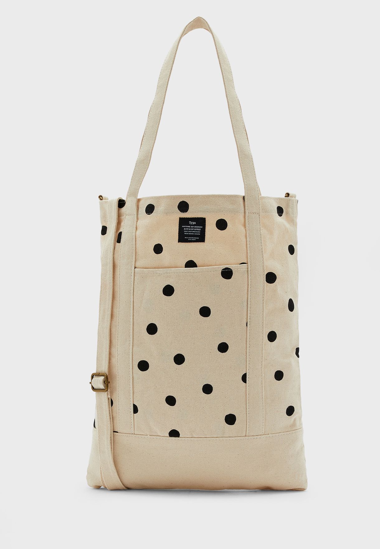 polka dot tote bag