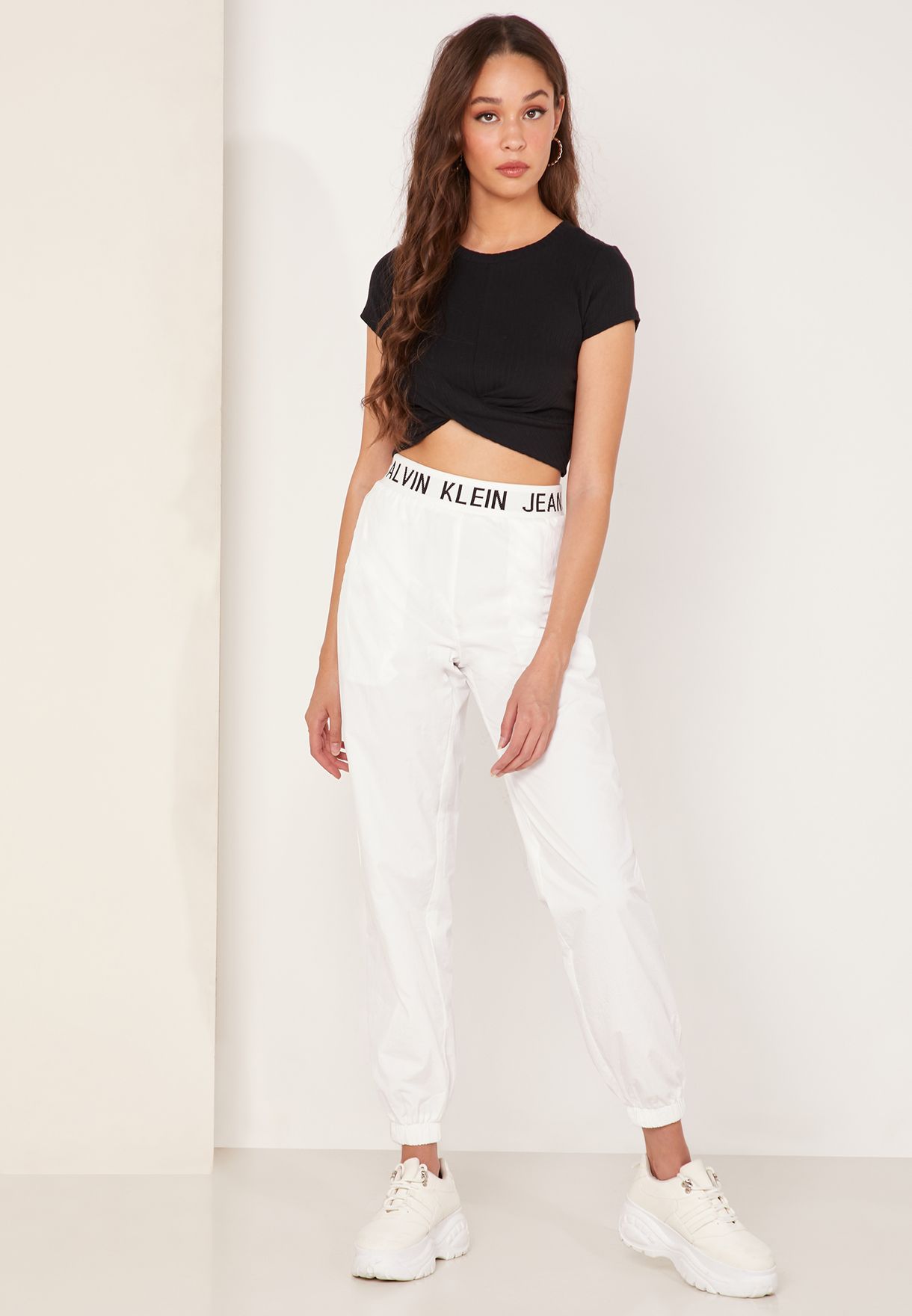 calvin klein joggers with band