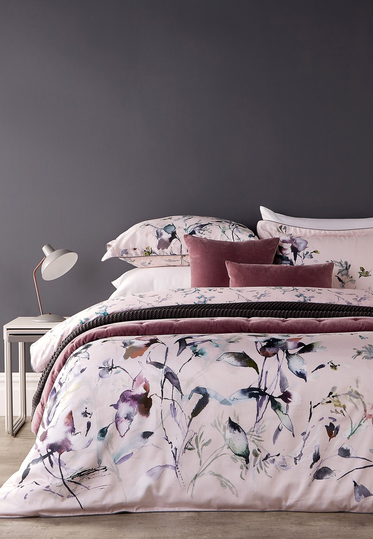 غطاء سرير سوبر كينغ بزهور