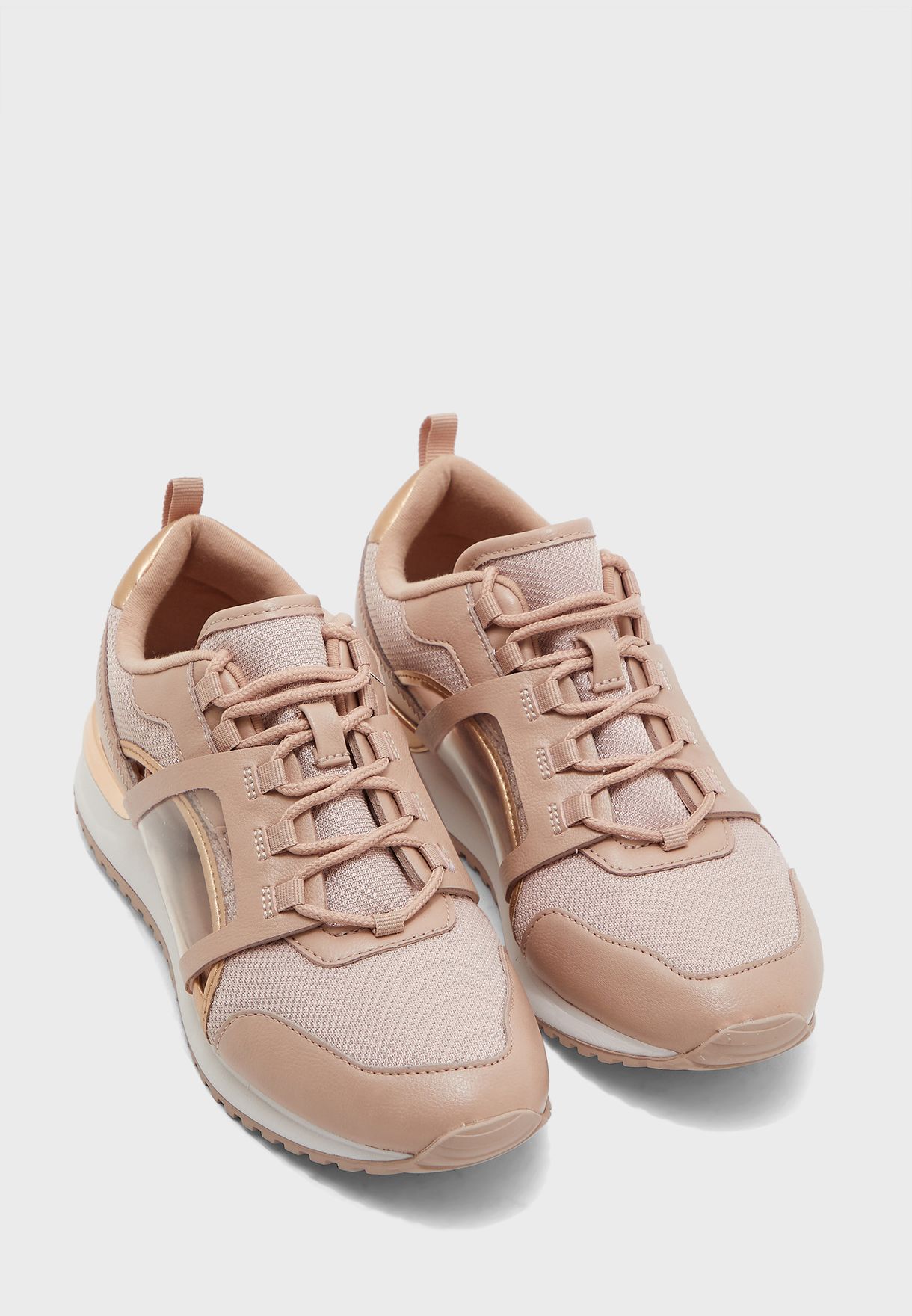 aldo rose gold sneakers