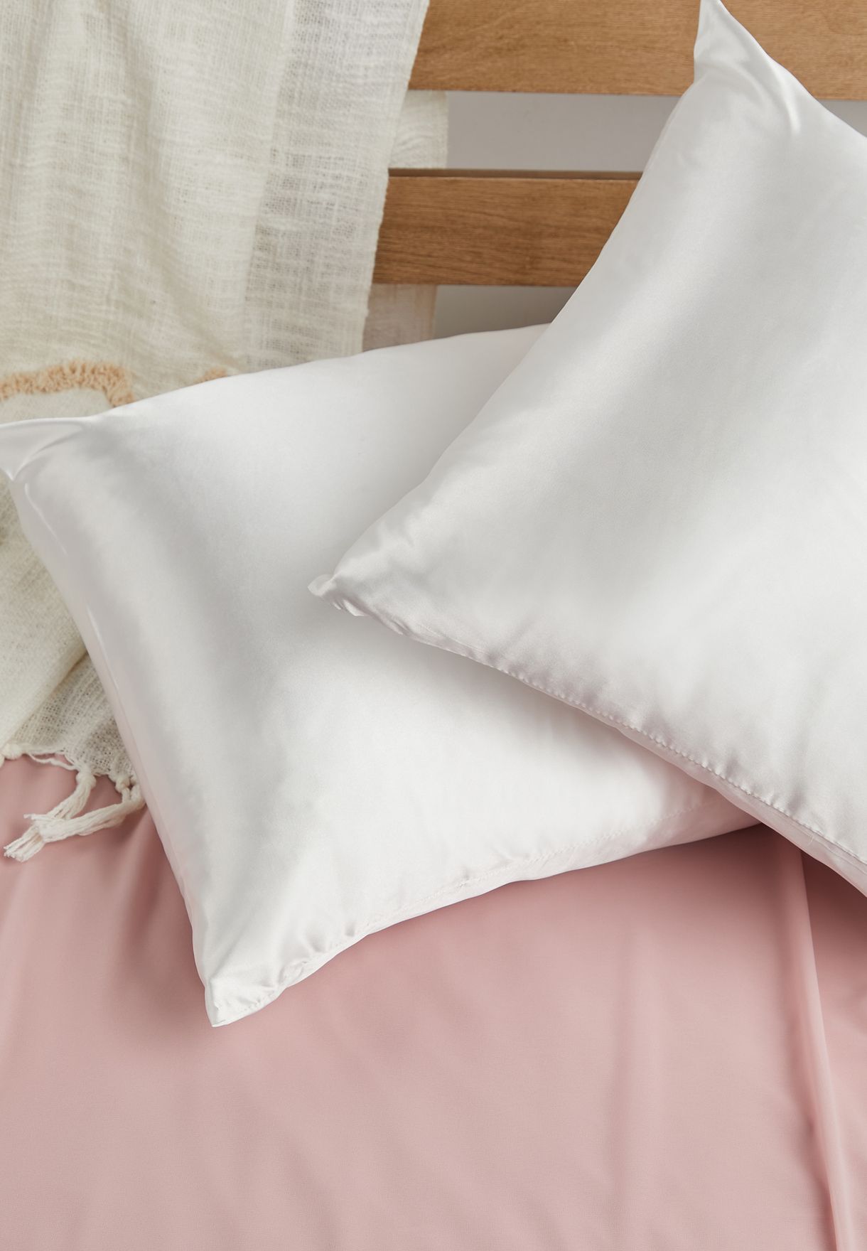 Gardenia Satin Pillow Slip Duo
