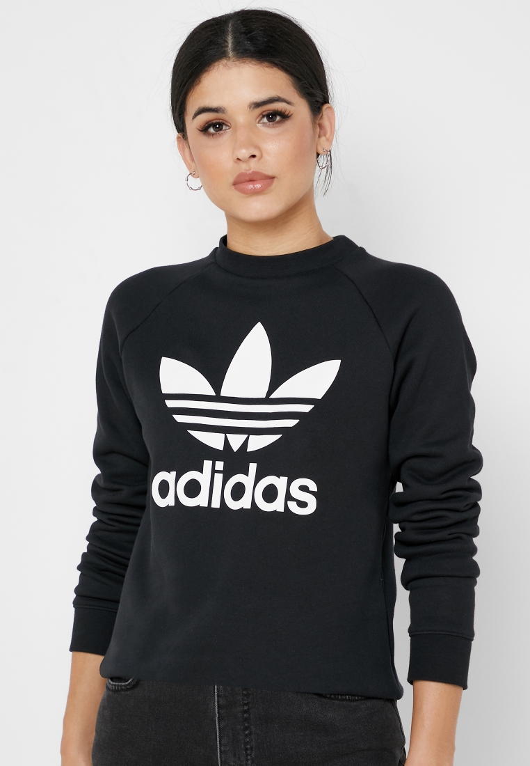 Buy adidas Originals black Trefoil Sweatshirt for Women in MENA, Worldwide  | DV2612