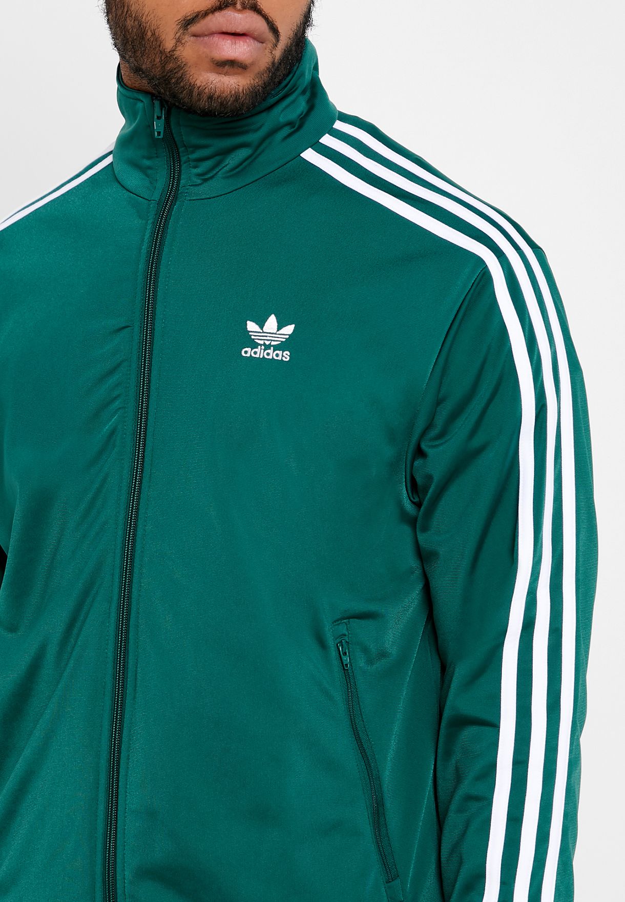 Buy > green adidas track jacket mens > in stock