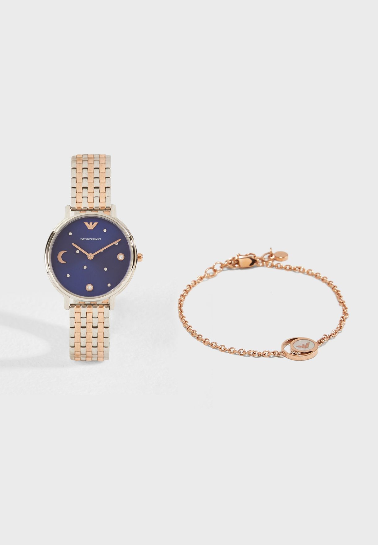 Buy Emporio Armani multicolor AR80024 Kappa Dress Watch+Bracelet Set ...
