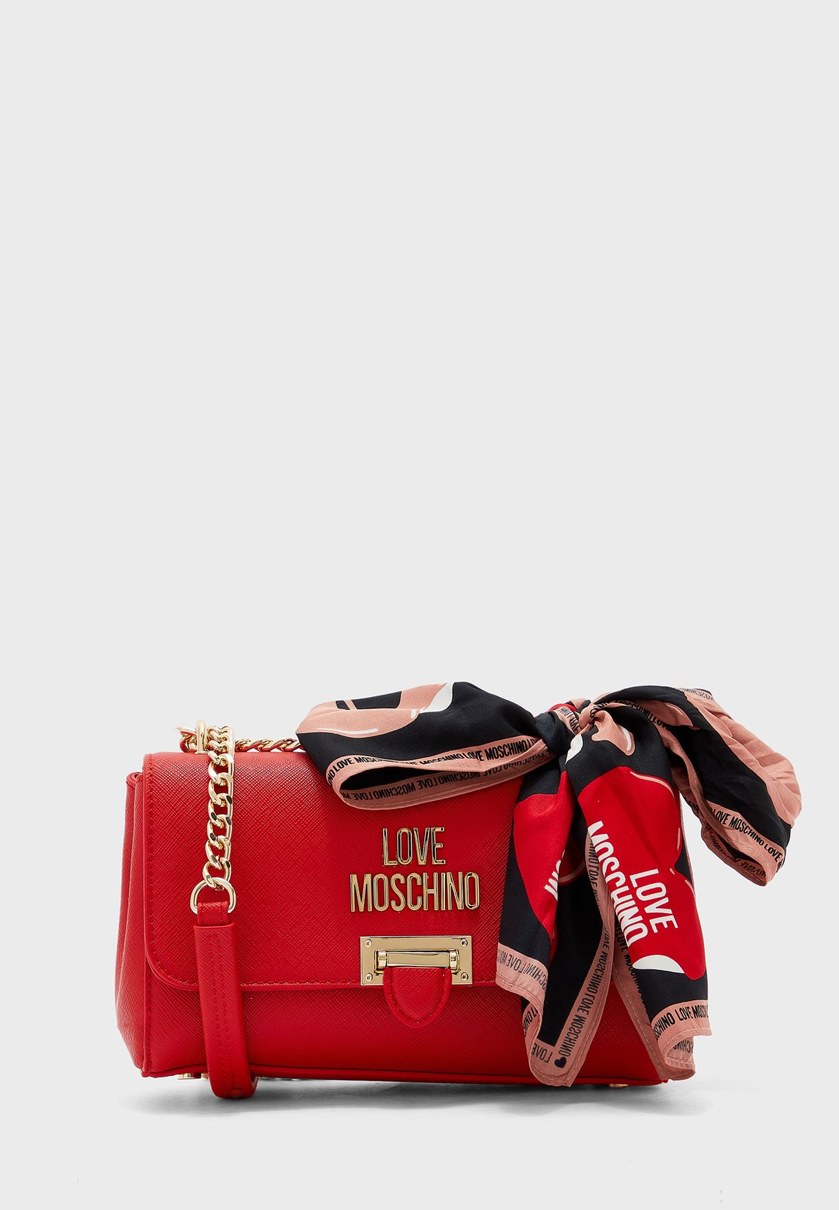 moschino red scarf