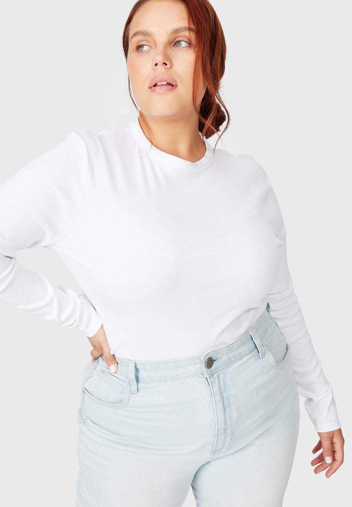 Buy Cotton On Curve white High Neck Top 
