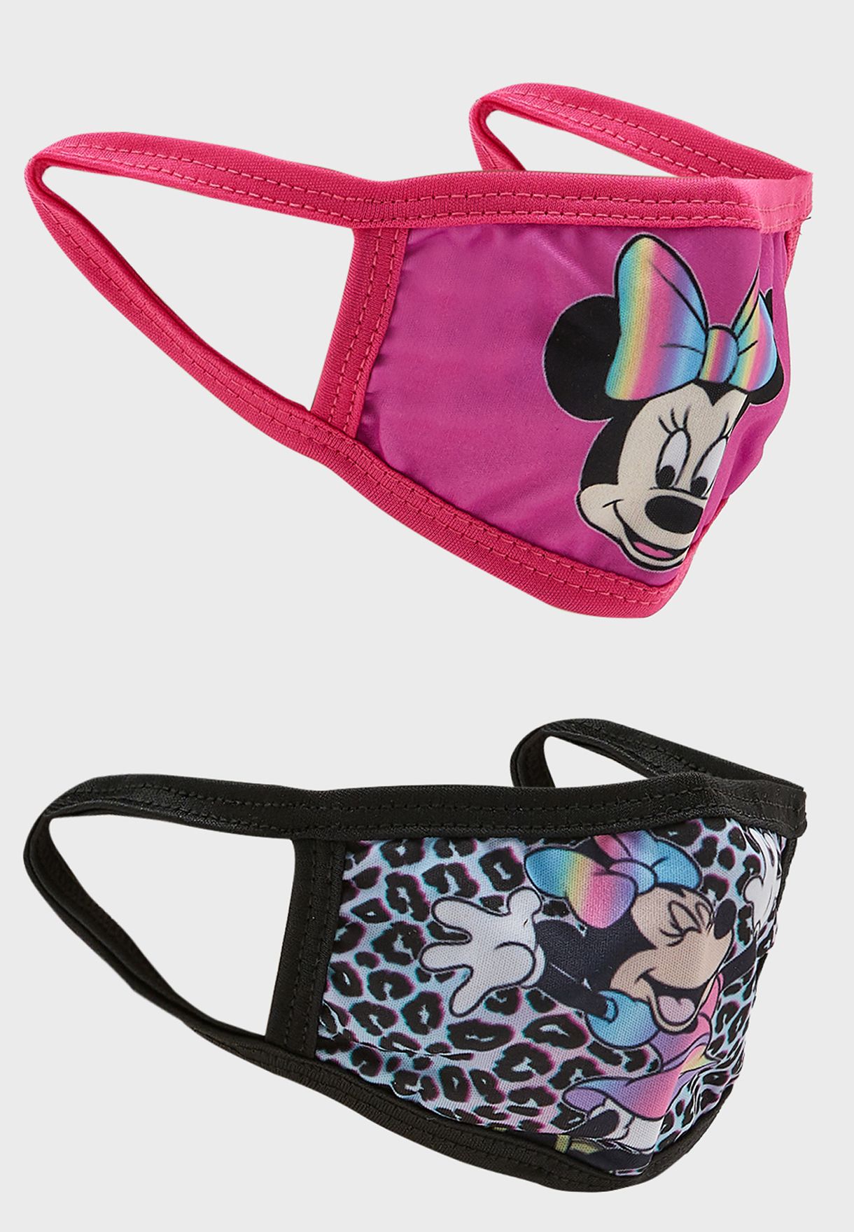Kids 2 Pack Minnie Mouse Print Mask