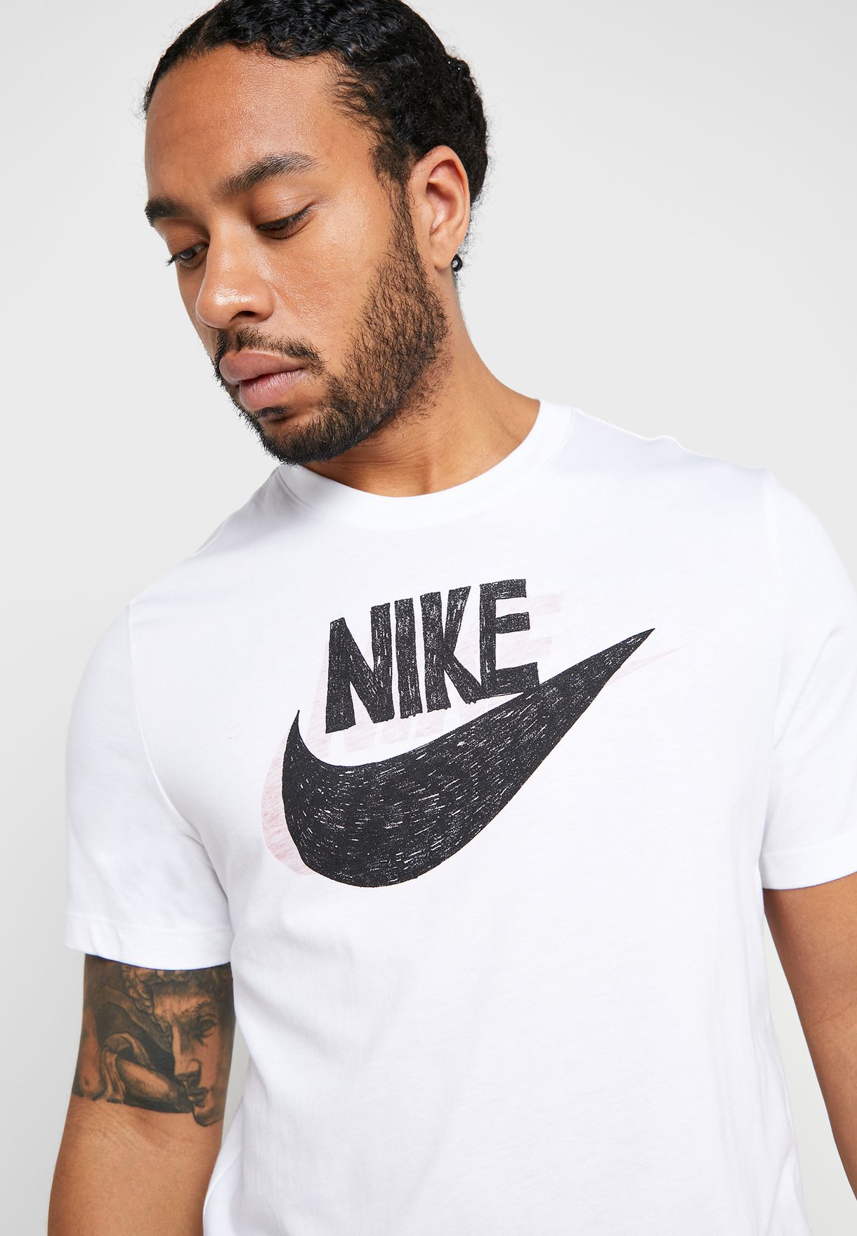 Nike white NSW Hand Drawn Logo T-Shirt 
