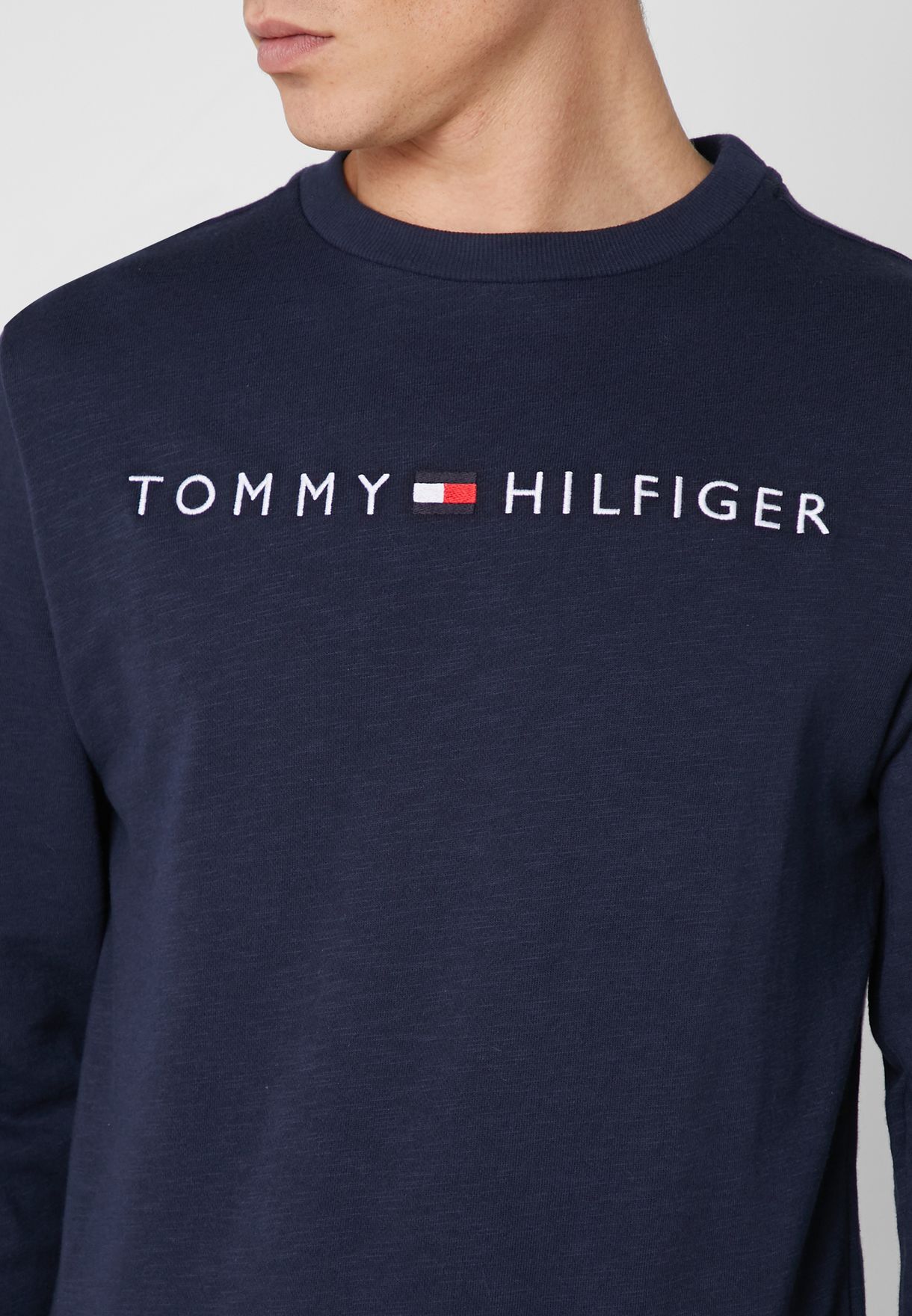 tommy hilfiger logo print sweatshirt