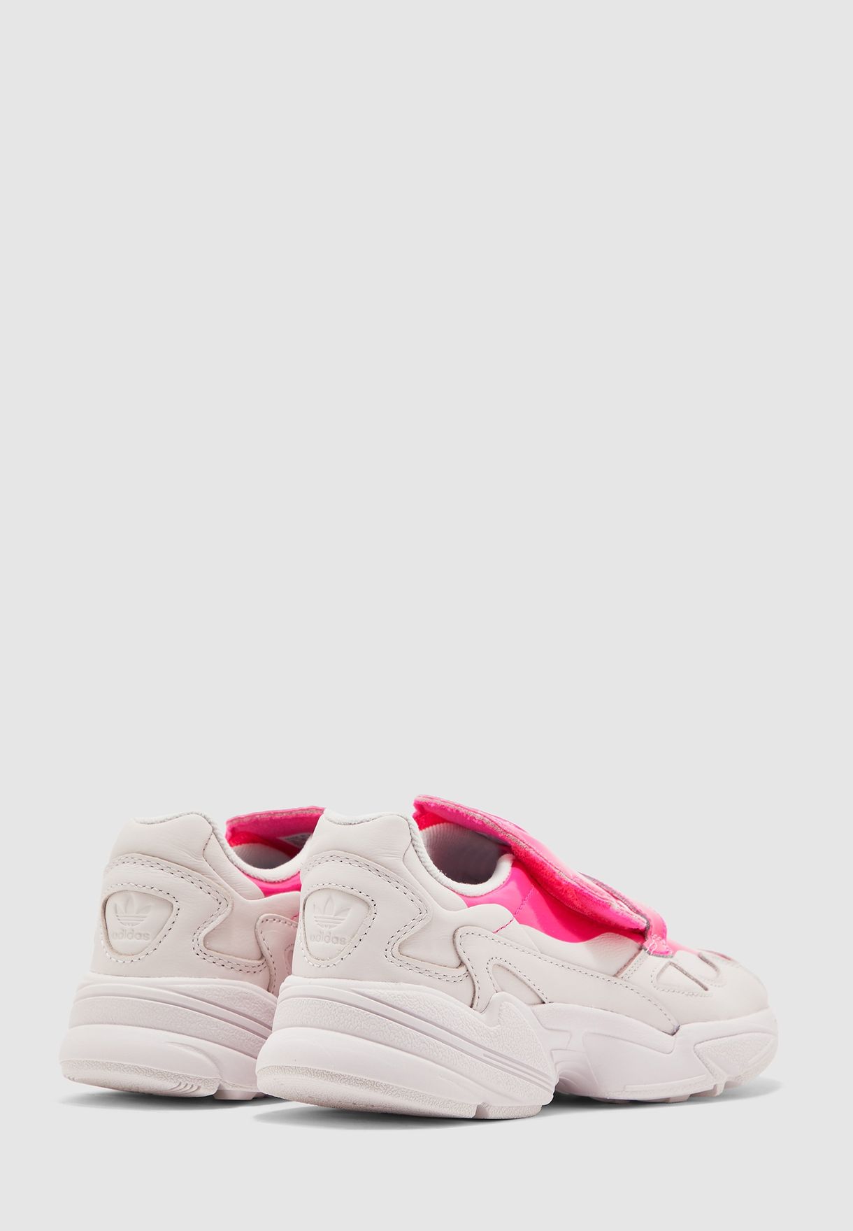 adidas originals falcon trainer in black and pink