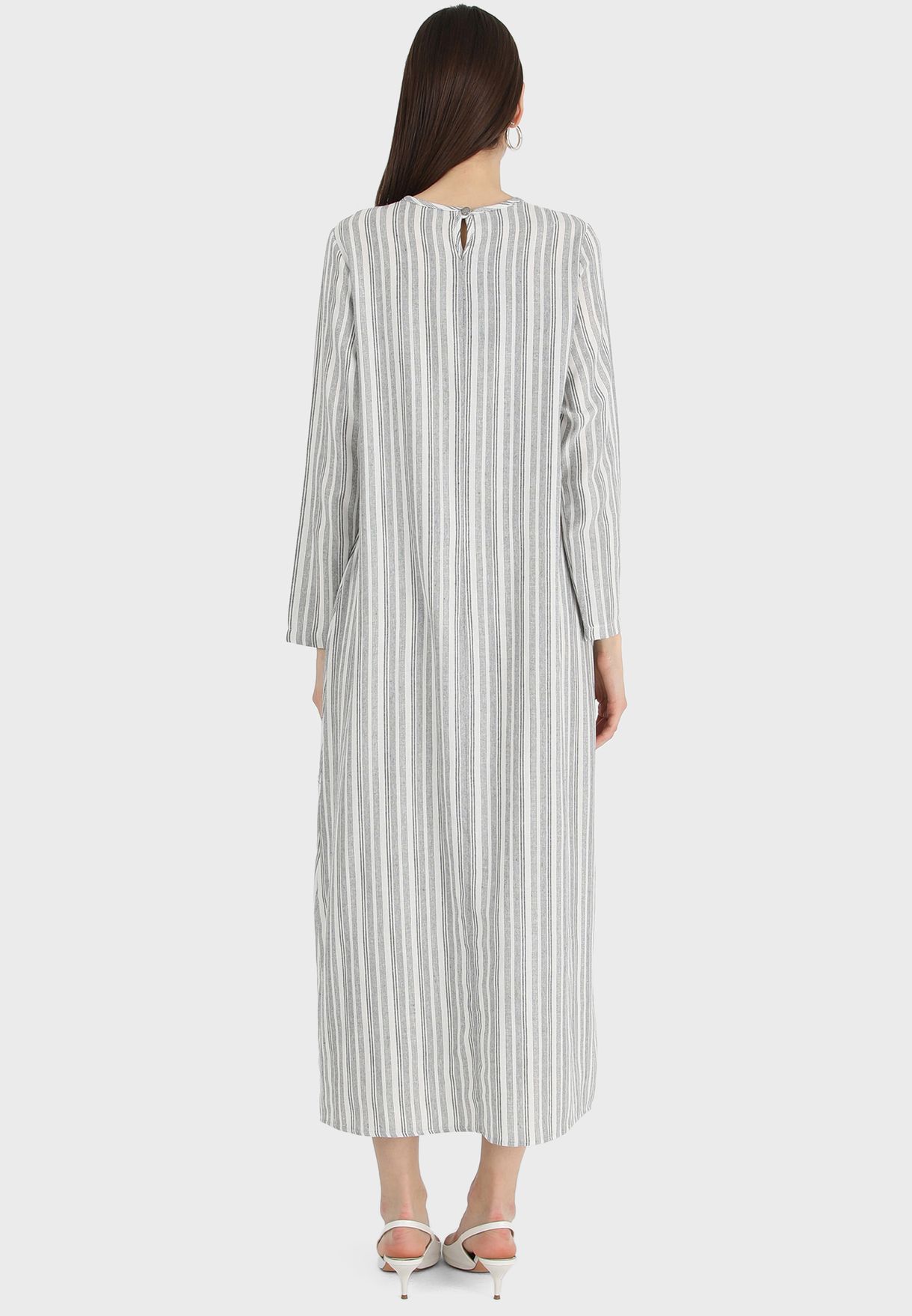 Striped Pocket Detail Dress