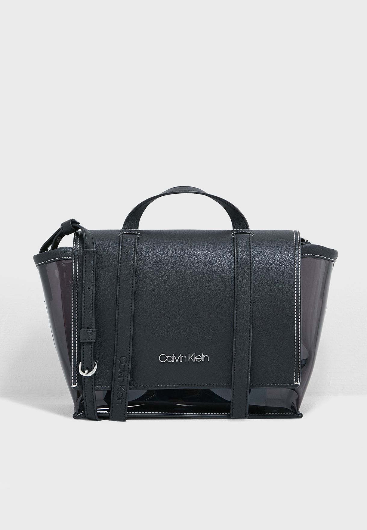 calvin klein top handle satchel bag