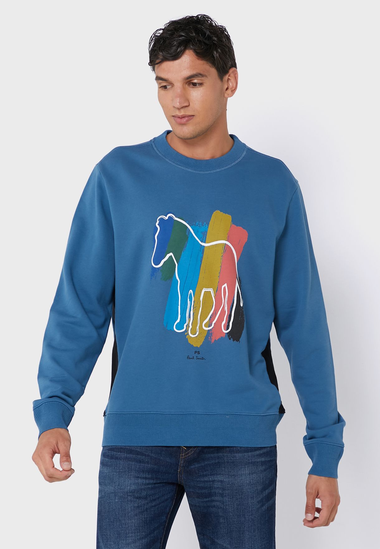 Zebra Logo Regular Fit Sweatshirt Printed