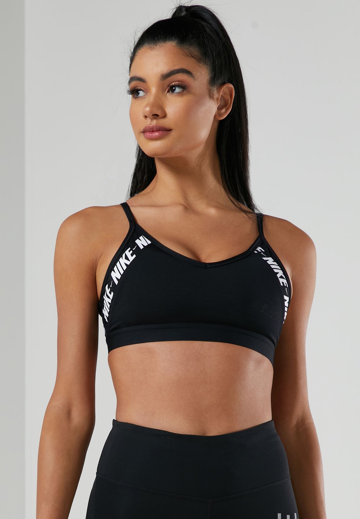 Buy Nike black Indy Logo Bra for Women 