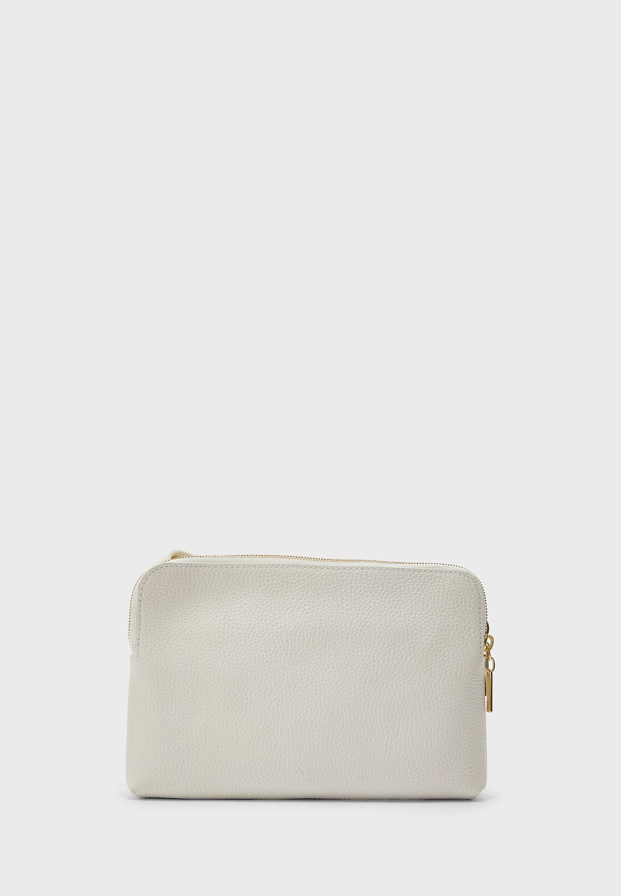 ciarraa leather double pouch crossbody bag