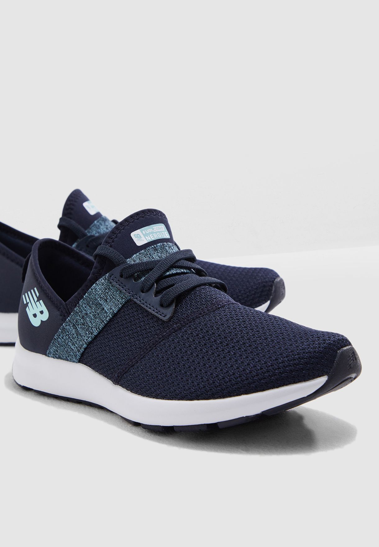 new balance navy memory sole trainers