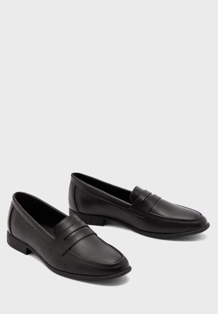 new look grey loafers