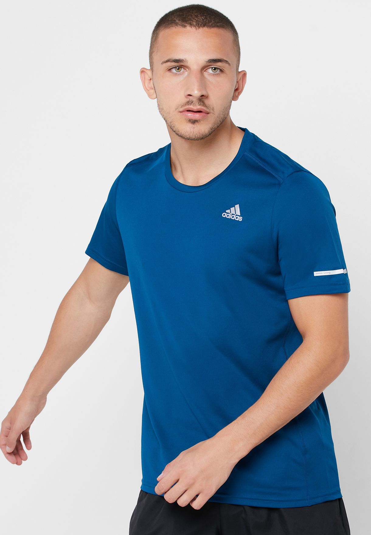 Buy adidas blue Run It T-Shirt for Men 