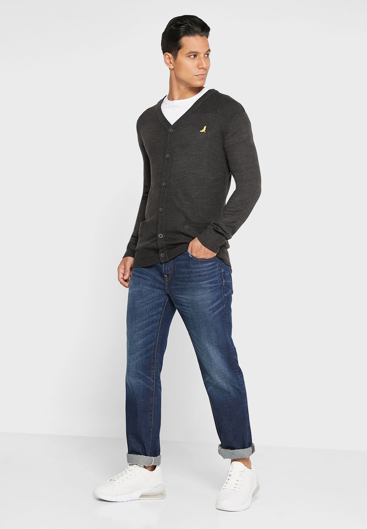 Detailed Left Chest Cardigan