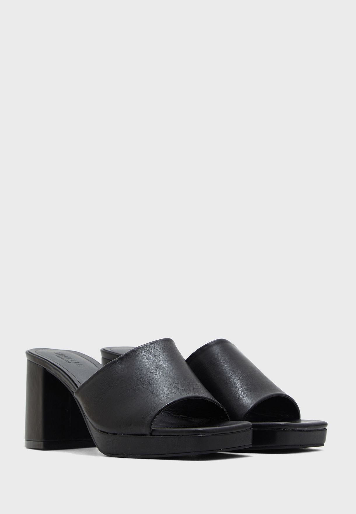 Buy Truffle black Chunky Platform Mule Sandal for Women in Dubai, Abu Dhabi