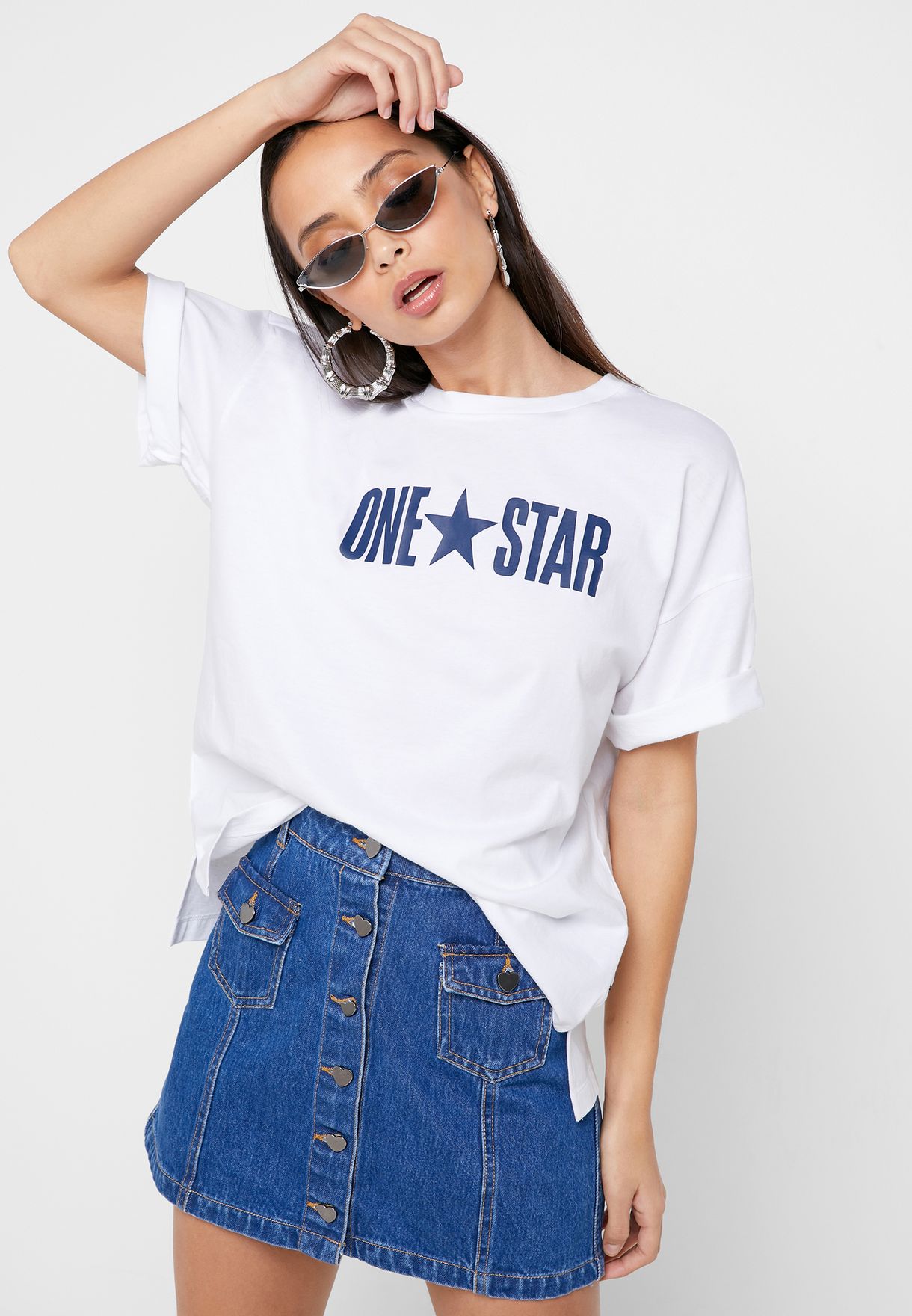 converse one star t shirt