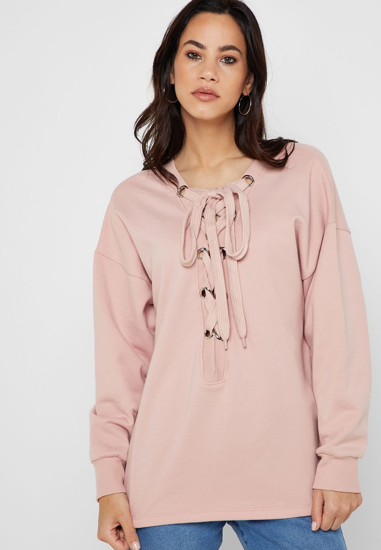 forever 21 lace up hoodie