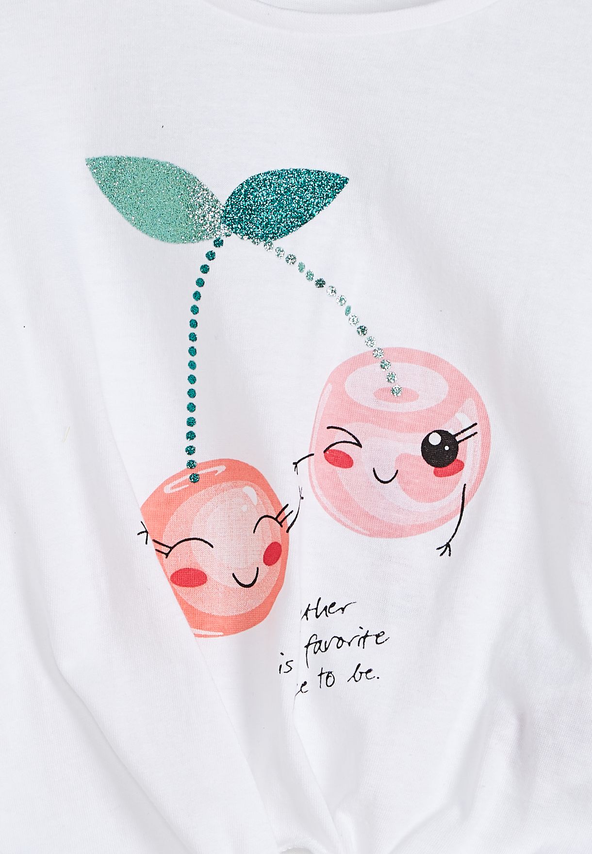 Kids Basic Cherries Graphic T-Shirt