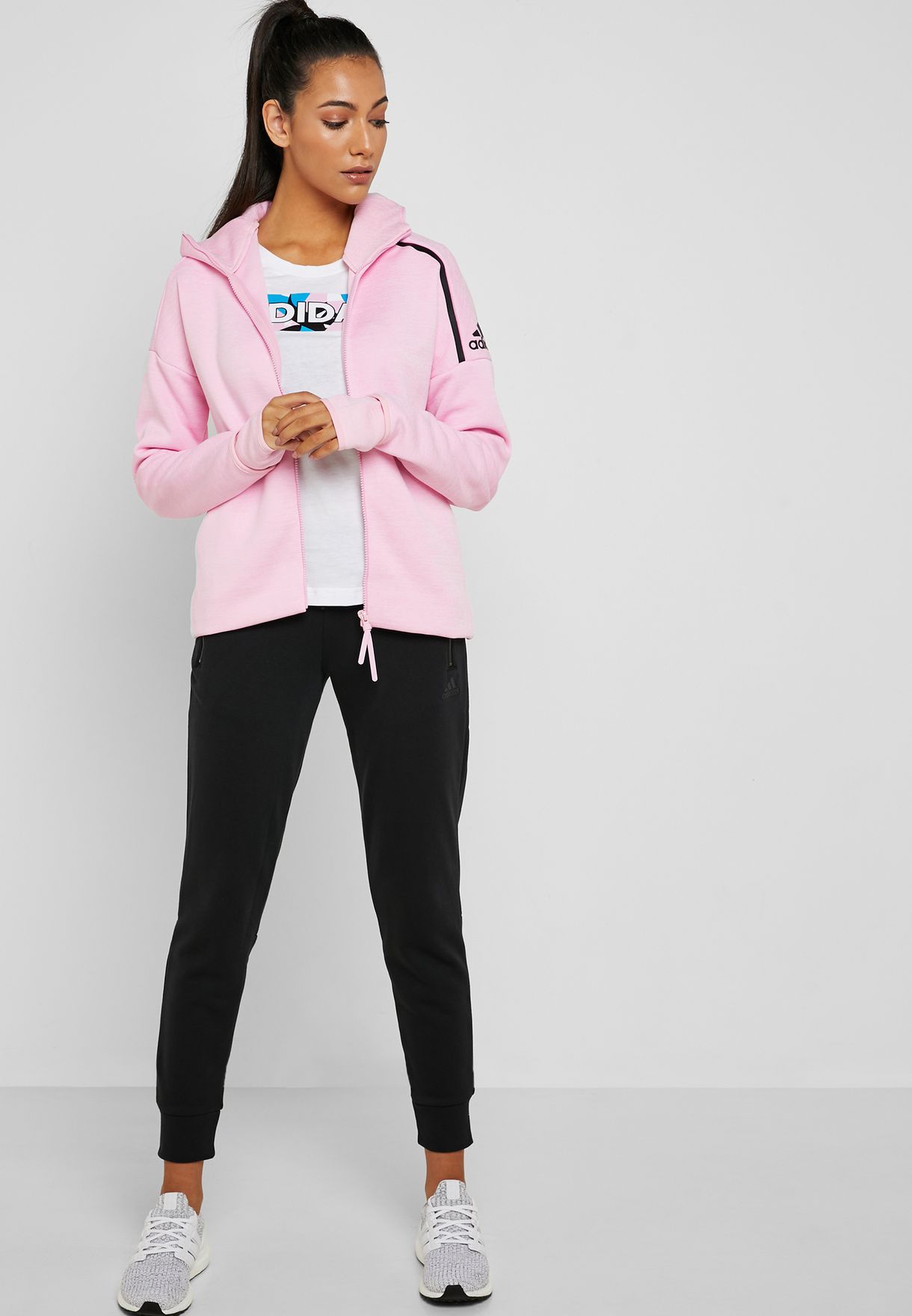 Buy adidas pink Z.N.E Hoodie for Women 