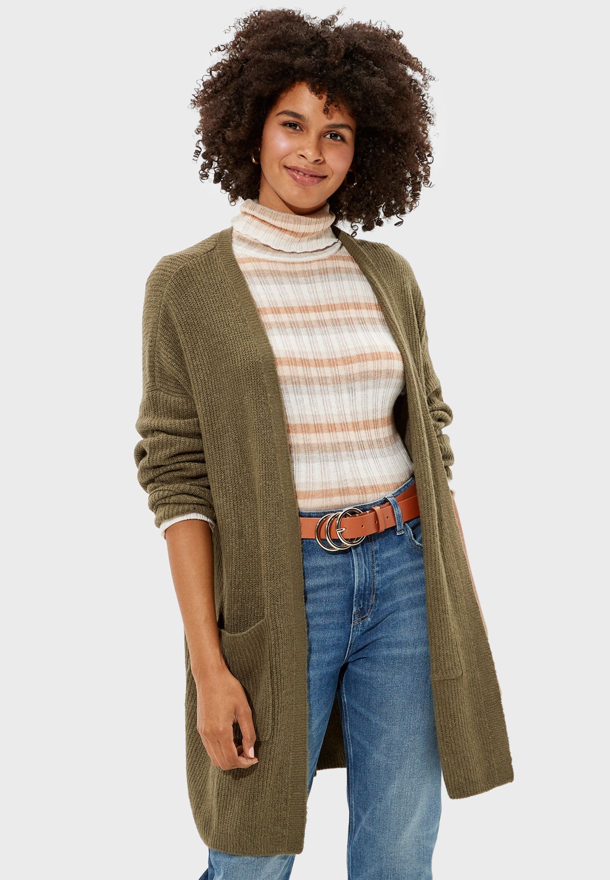 american eagle green cardigan