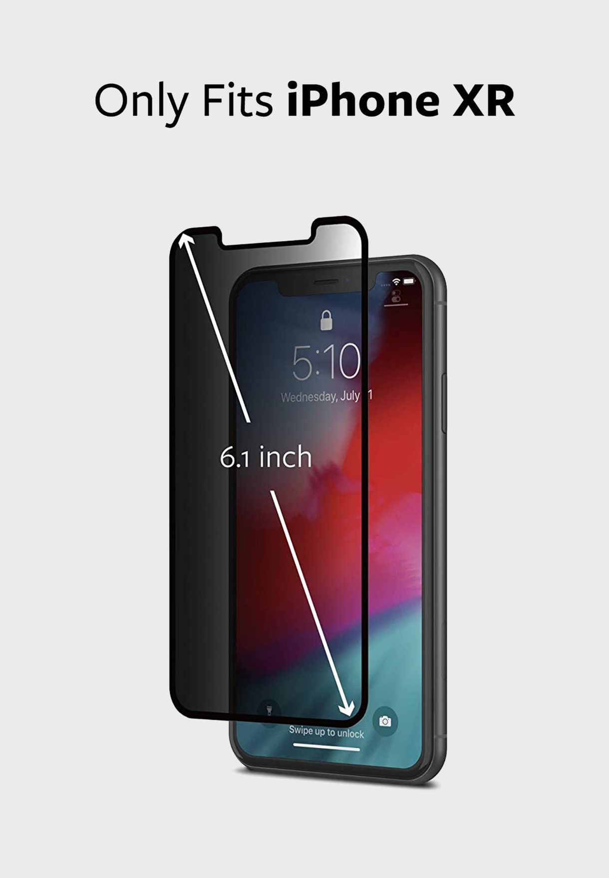 Moshi iPhone 11 / XR Ionglass Privacy  - Black