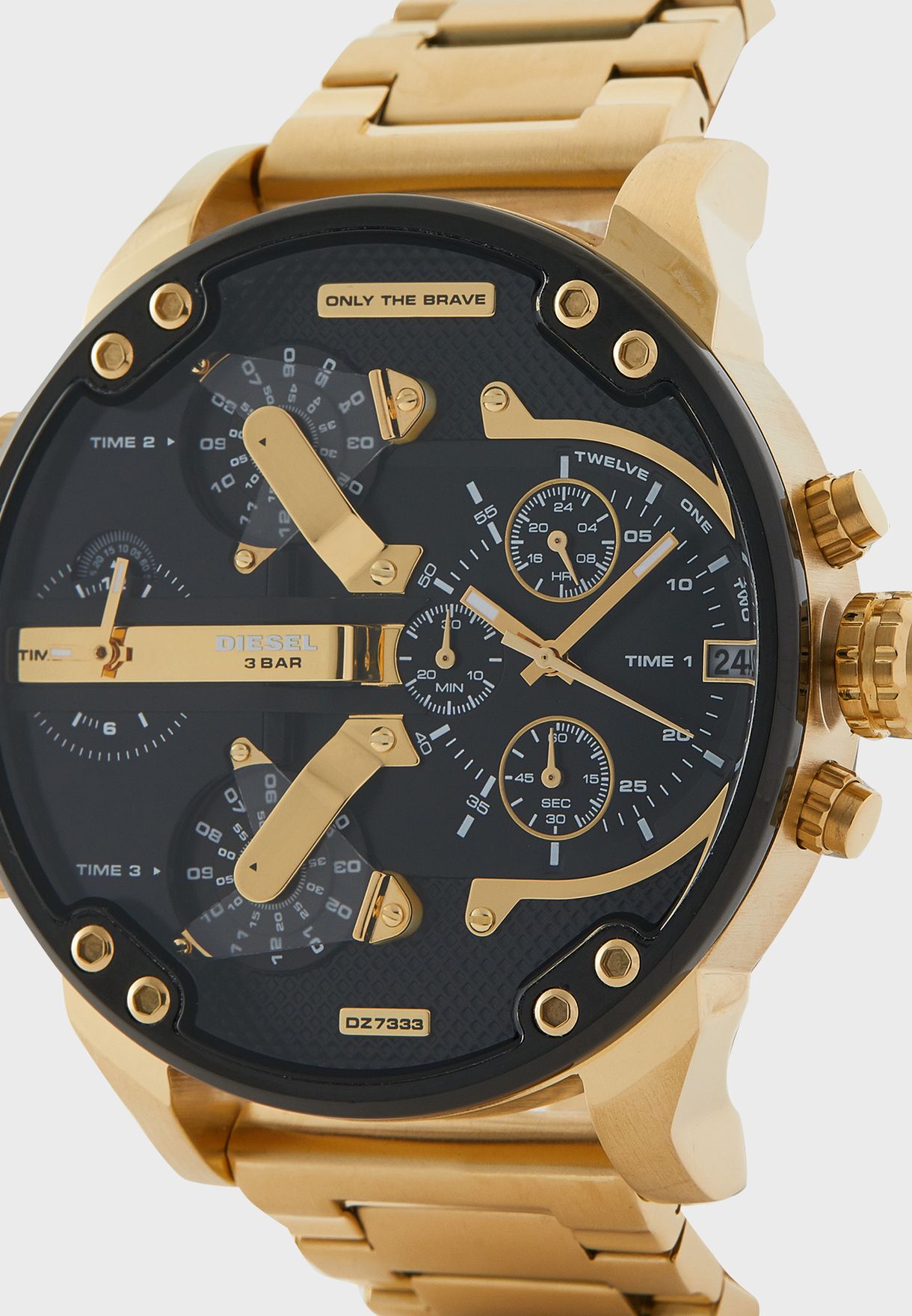 diesel 3 bar gold watch price