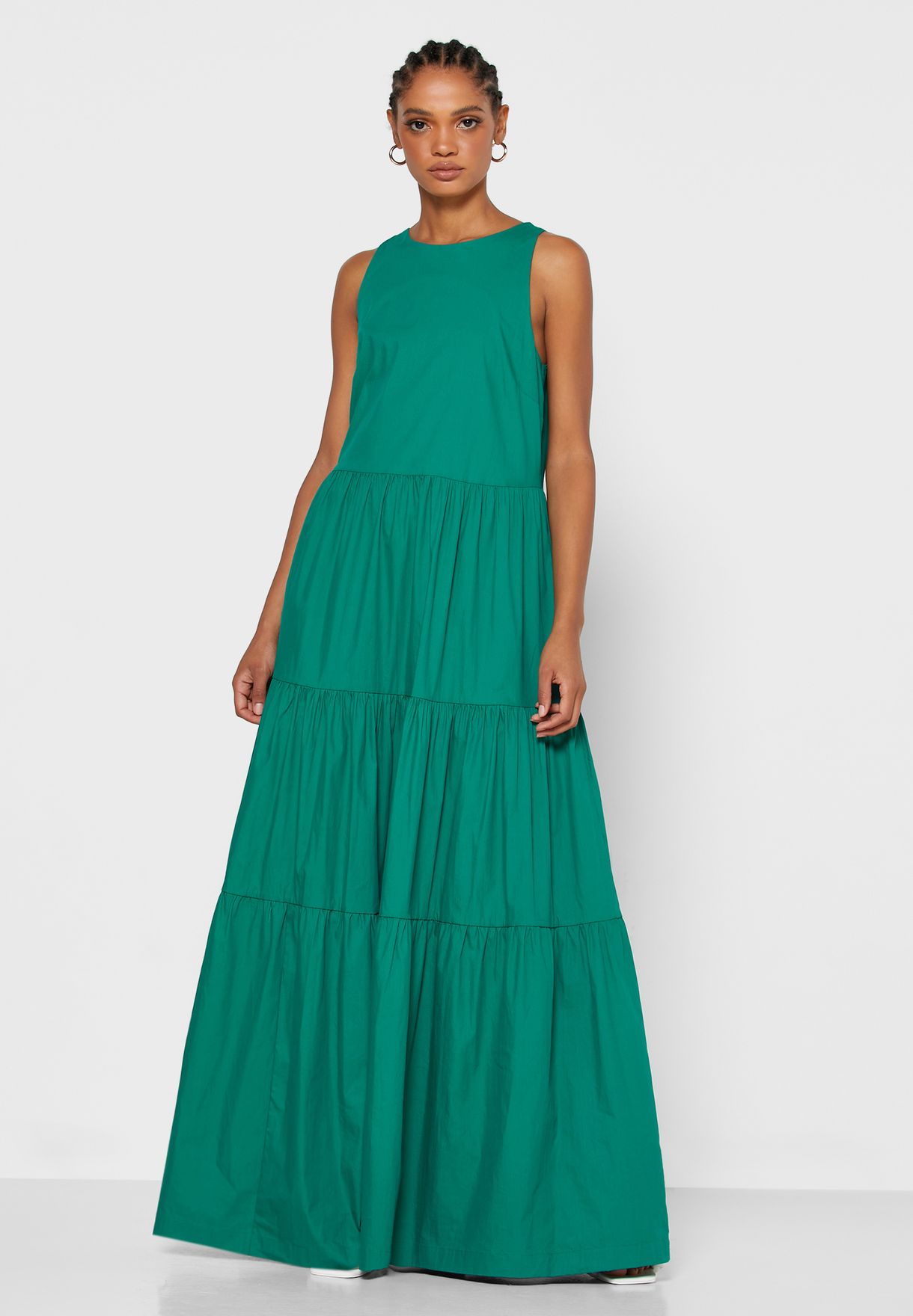 green tier dress