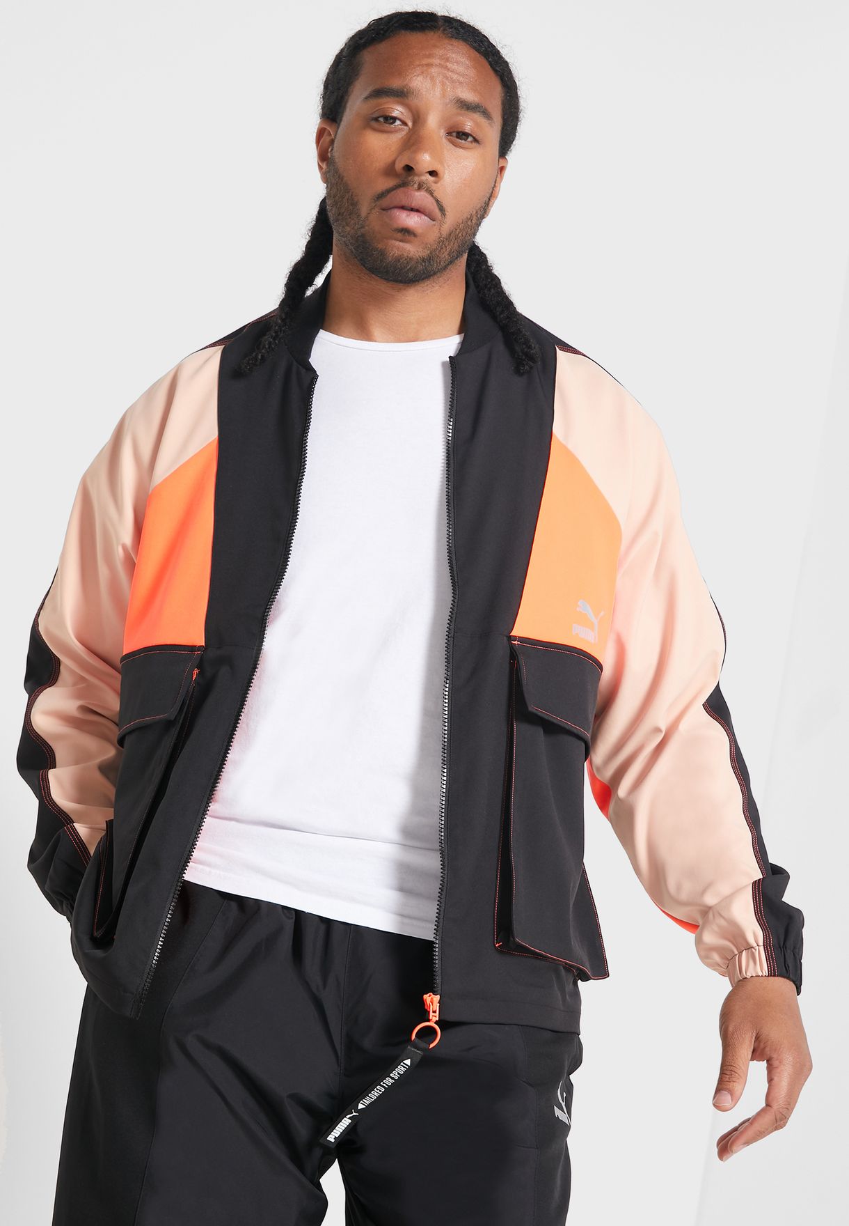 puma men's polyester track jacket