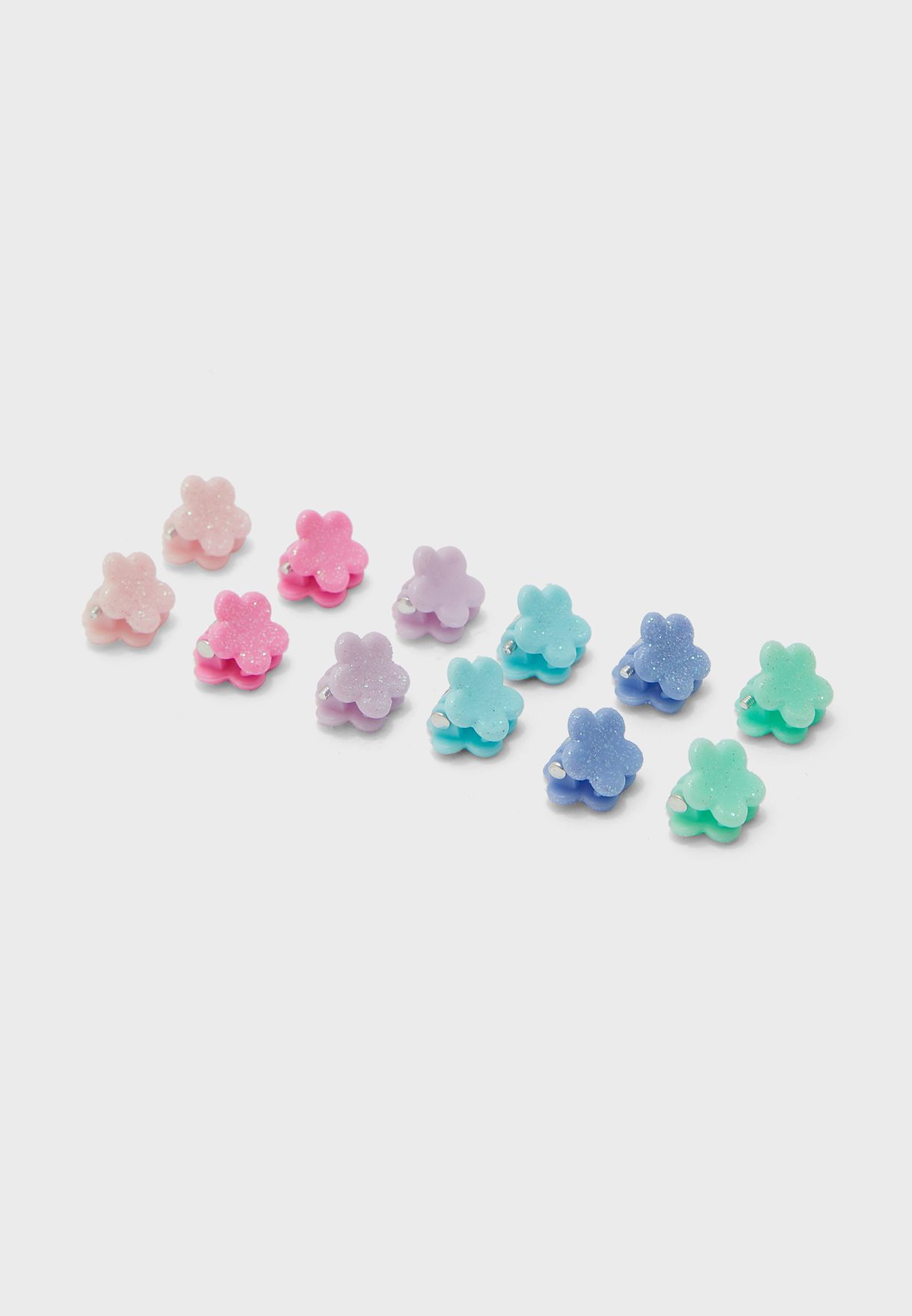 Kids 12 Pack Loopy Pastel Clips