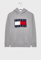 tommy hilfiger logo hoodie junior